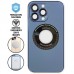 Capa iPhone 14 Pro Max - Vidro Metallic Magsafe Sierra Blue